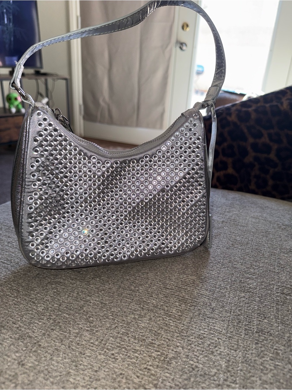 Steve Madden Silver Studded Shoulder Bag